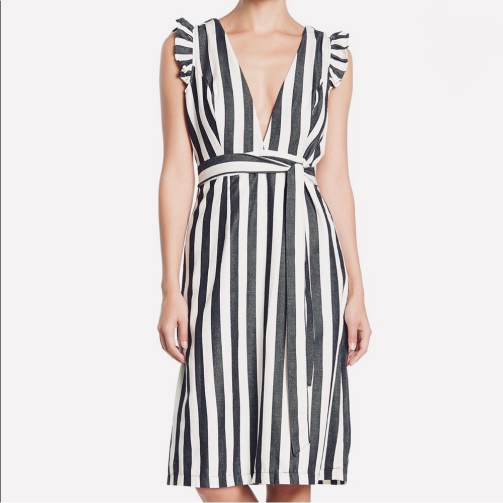 Black and White Striped Dress